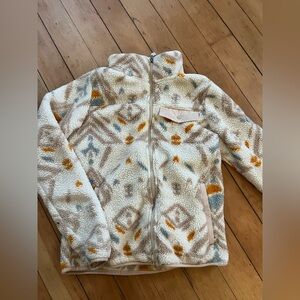 Gerry women’s  Patterned fleece Jacket - Cream, Brown, Orange